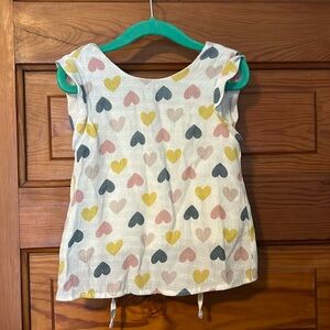 Mabel and Honey heart top - EUC 4T
